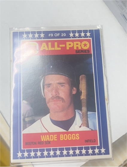 1986 Burger King All-Pro Series #9 Wade Boggs — front