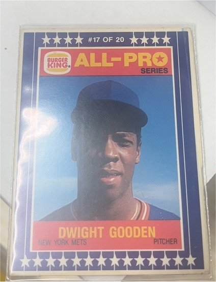 1986 Burger King All-Pro Series #17 Dwight Gooden — front