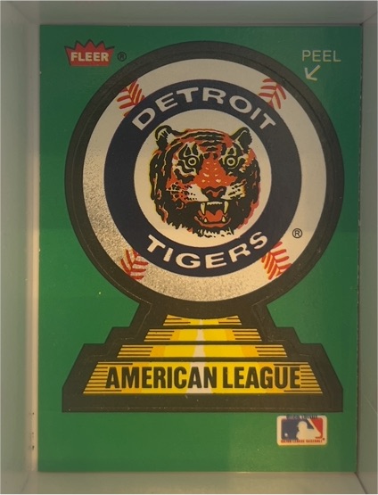 1988 Fleer #NNO Detroit Tigers Team Sticker — front