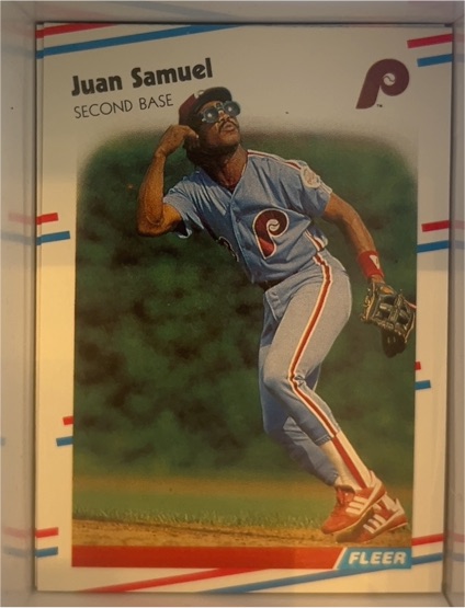1988 Fleer #314 Juan Samuel — front