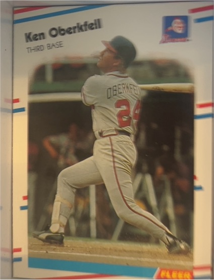1988 Fleer #545 Ken Oberkfell Atlanta Braves — front