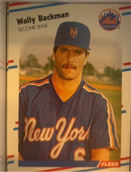 1988 Fleer #128 Wally Backman — front