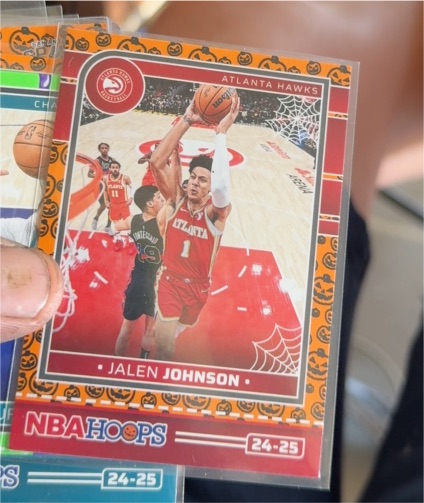 2024-25 Panini Haunted Hoops Orange #228 Jalen Johnson — front