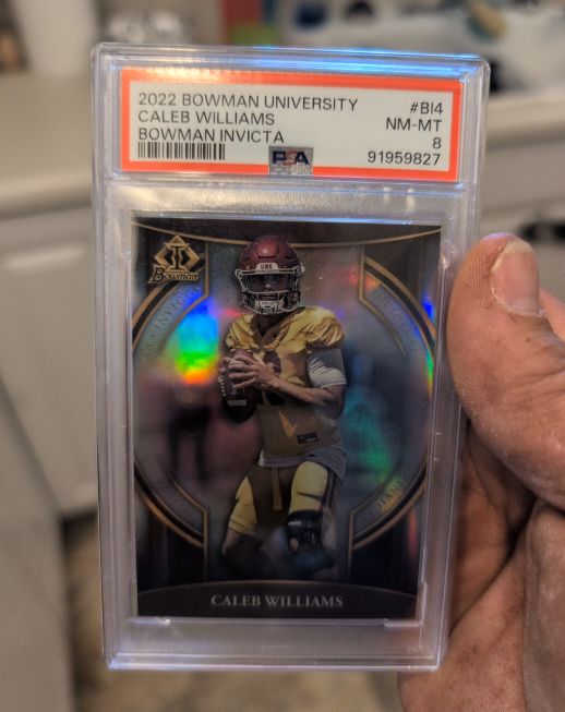 2022 Bowman University #BI4 Caleb Williams Bowman Invicta — front
