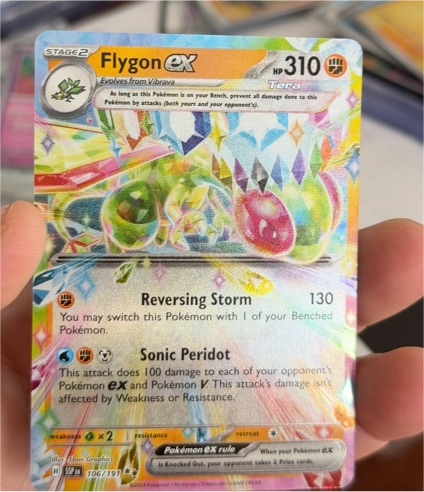 2019 Pokémon SV08: Surging Sparks #106 Flygon ex — front
