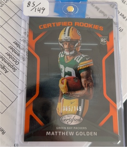 2025 Panini Certified #CRK-MGN Matthew Golden — front