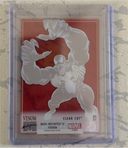 2024 Upper Deck Marvel Masterpieces '92 Platinum Venom Clear Cut #97 — front