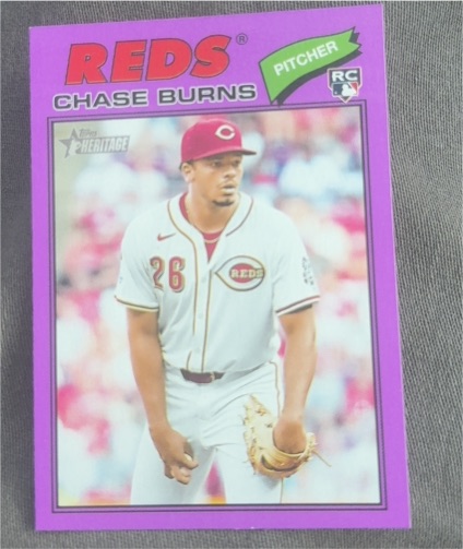2026 Topps Heritage #212 Chase Burns — front
