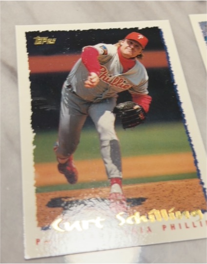 1995 Topps Cyberstats #160 Curt Schilling — front