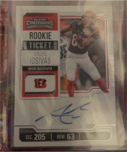 2023 Panini Contenders #217 Andrei Iosivas Rookie Ticket — front