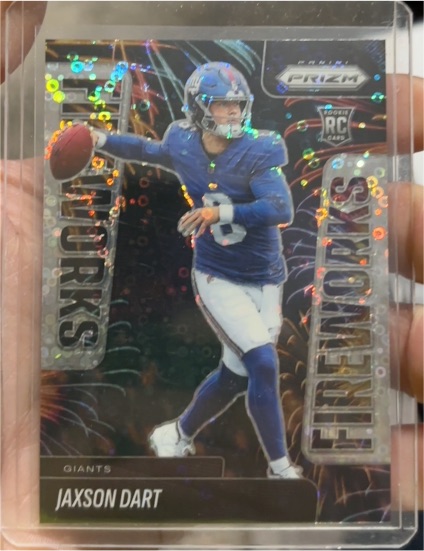 2025 Panini Prizm #6 Jaxson Dart Fireworks Rookie — front