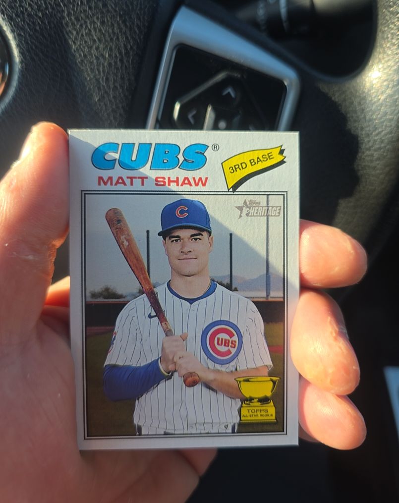 2026 Topps Heritage #299 Matt Shaw — front