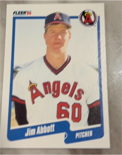 1990 Fleer #125 Jim Abbott — front