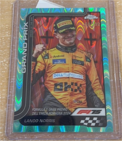 2025 Topps Chrome F1 #128 Lando Norris Grand Prix Driver of the Day — front