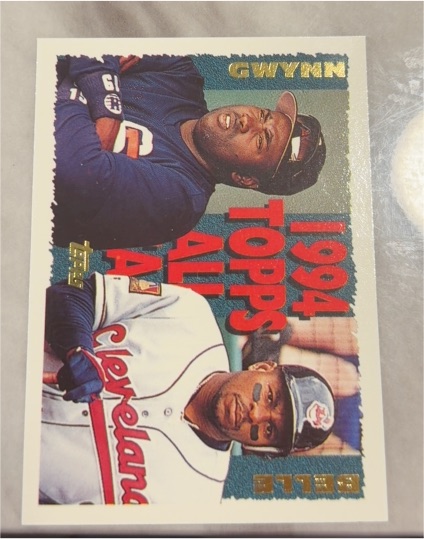 1994 Topps #389 Tony Gwynn & Albert Belle — front