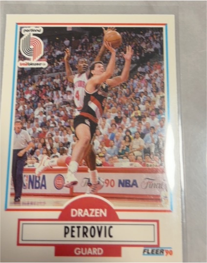 1990-91 Fleer Update #U-81 Drazen Petrovic — front
