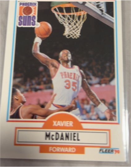 1990-91 Fleer Update #U-77 Xavier McDaniel Phoenix Suns — front
