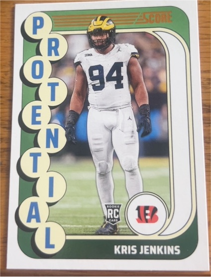 2024 Panini Score #12 Kris Jenkins Protential Rookie Card — front