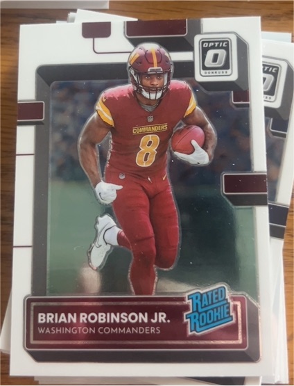 2022 Donruss Optic #227 Brian Robinson Jr. Rated Rookie Washington Commanders — front