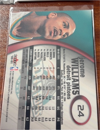2000-01 Fleer #24 Jerome Williams — front