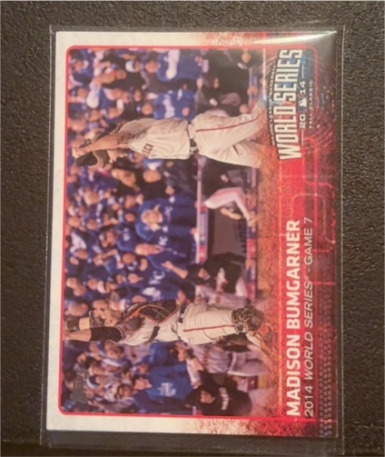 2015 Topps #88 Madison Bumgarner San Francisco Giants 2014 World Series Game 7 — front