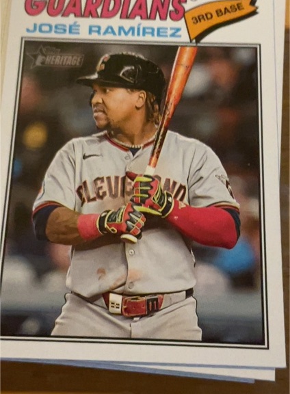 2026 Topps Heritage #52 Jose Ramirez — front