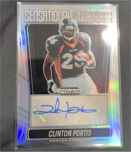 2025 Panini Prizm Black Sensational Signatures #SS-CPS Clinton Portis — front