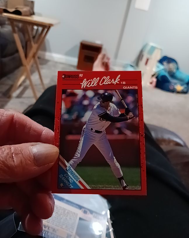 1990 Donruss #707 Will Clark — front