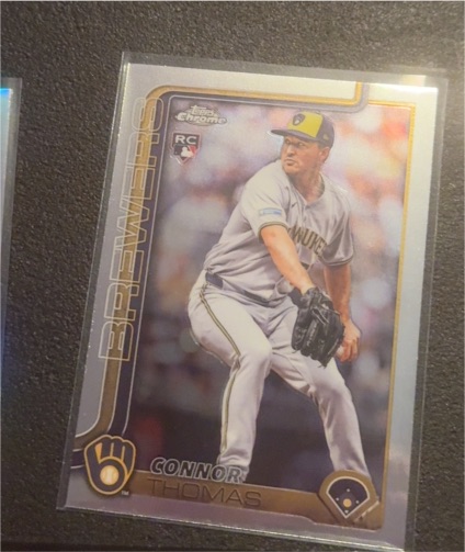 2025 Topps Chrome Update #USC192 Connor Thomas Milwaukee Brewers Rookie — front