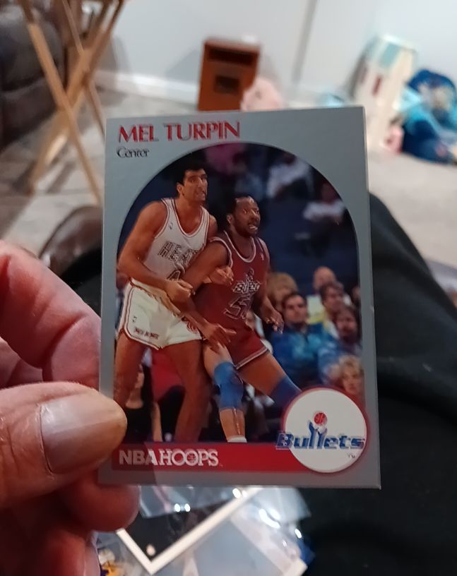 1990-91 NBA Hoops #302 Mel Turpin Washington Bullets — front