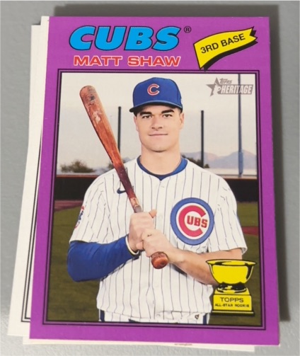 2026 Topps Heritage #299 Matt Shaw — front