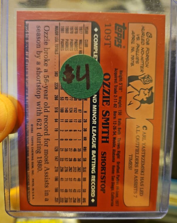 1980 Topps #109T Ozzie Smith — front