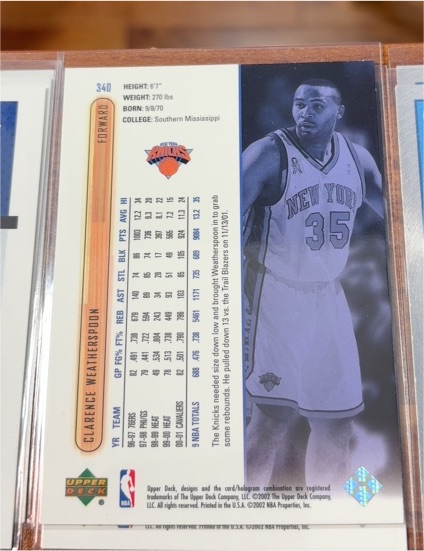2002-03 Upper Deck #340 Clarence Weatherspoon — front