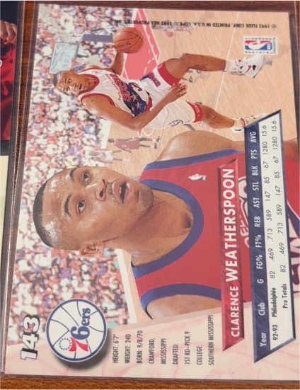 1993-94 Skybox NBA Hoops Scoops #HS20 Clarence Weatherspoon — front
