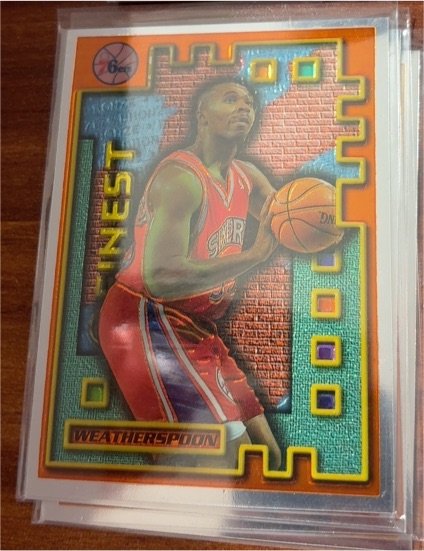 1995-96 Topps Finest Mystery #M39 Clarence Weatherspoon — front
