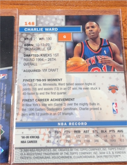 1998-99 Topps Finest #148 Charlie Ward — front