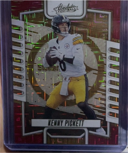 2023 Panini Absolute #9 Kenny Pickett Red Squares — front