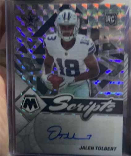 2022 Panini Mosaic Scripts #RS-JT Jalen Tolbert — front