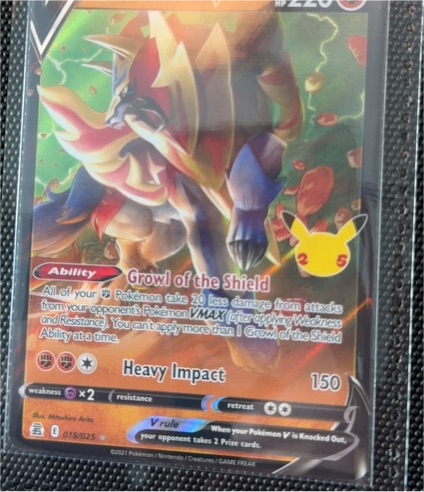 2021 Pokemon TCG Celebrations #018 Zamazenta V — front