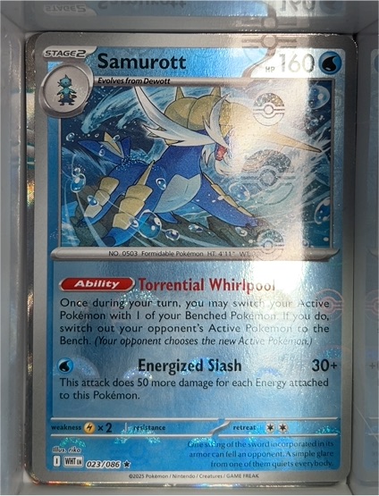 2025 Pokémon Scarlet & Violet #023 Samurott — front