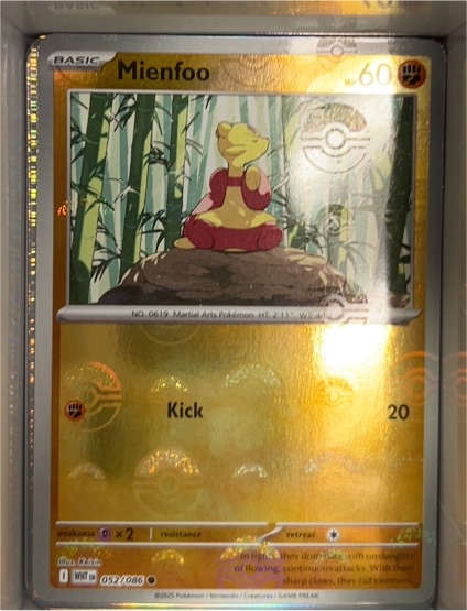 2025 Pokémon White Flare #052 Mienfoo — front