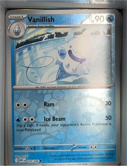 2025 Pokémon SV: White Flare #028 Vanillish — front