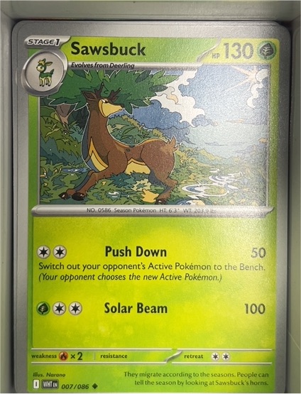 2023 Pokémon Scarlet & Violet SV: White Flare #007 Sawsbuck — front
