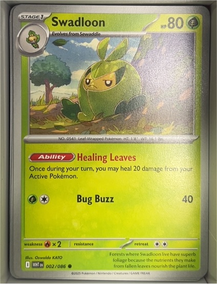 2025 Pokémon SV: White Flare #002 Swadloon — front