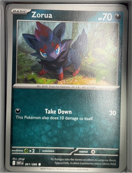 2025 Pokémon SV: White Flare #061 Zorua — front