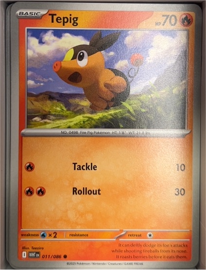 2025 Pokémon SV: White Flare #011 Tepig — front