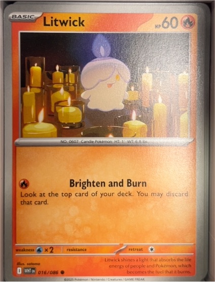 2025 Pokemon Scarlet & Violet #016 Litwick — front