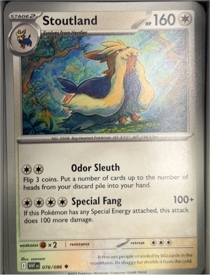 2025 Pokémon Scarlet & Violet #076 Stoutland — front