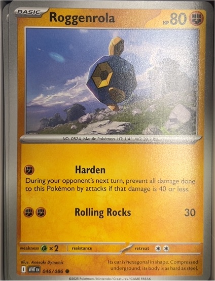 2025 Pokémon SV: White Flare #046 Roggenrola — front