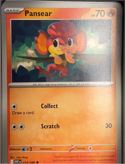 2025 Pokémon SV: White Flare #014 Pansear — front